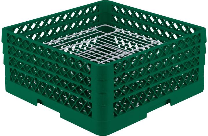 Vollrath - 44-Compartment Traex® Plate Crate® Warewashing System in Green - PM4407-3-19