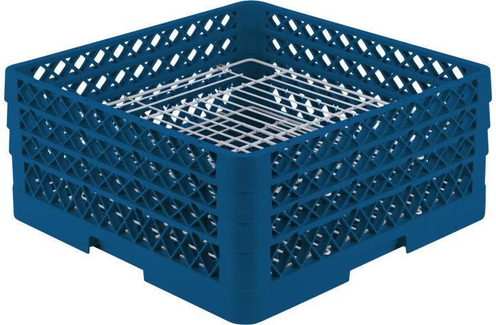 Vollrath - 44-Compartment Traex® Plate Crate® Warewashing System in Royal Blue - PM4407-3-44
