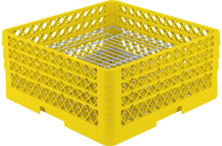 Vollrath - 44-Compartment Traex® Plate Crate® Warewashing System in Yellow - PM4407-3-08