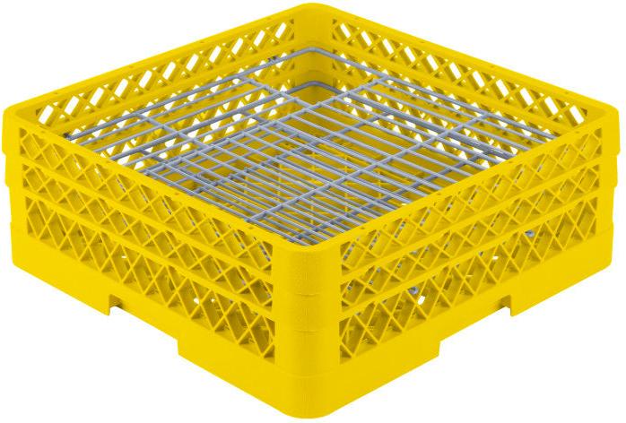 Vollrath - 48-Compartment Traex® Plate Crate® Warewashing System in Yellow - PM4806-2-08