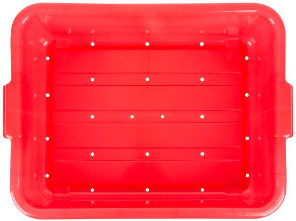 Vollrath - 5" Deep Traex® Perforated Drain Box in Red - 1511-C02