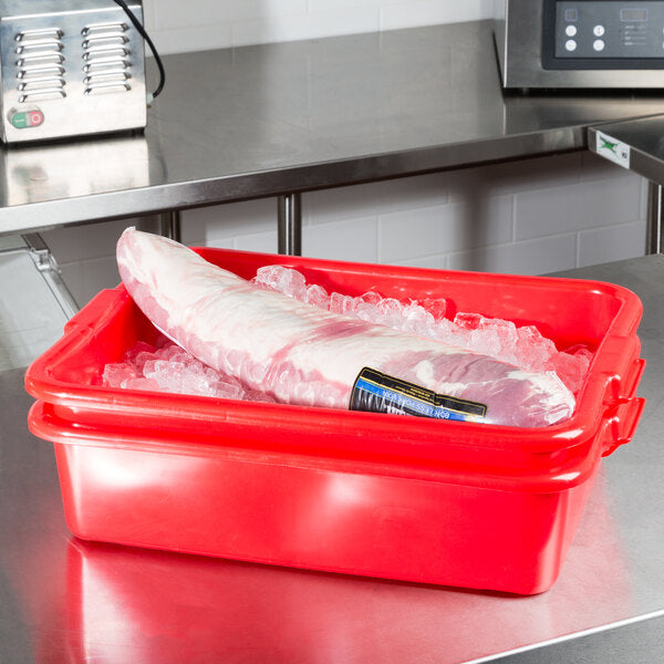 Vollrath - 5" Deep Traex® Perforated Drain Box in Red - 1511-C02