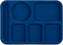 Vollrath - 6-Compartment Left-Handed Tray in Blue - 2614-04