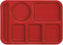 Vollrath - 6-Compartment Left-Handed Tray in Red - 2614-02