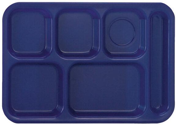 Vollrath - 6-Compartment Right-Handed Tray in Bright Blue - 2015-104