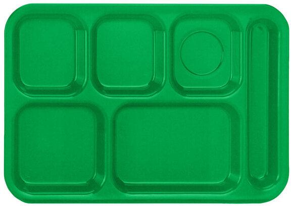 Vollrath - 6-Compartment Right-Handed Tray in Bright Green - 2015-119