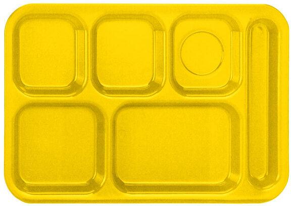 Vollrath - 6-Compartment Right-Handed Tray in Bright Yellow - 2015-138