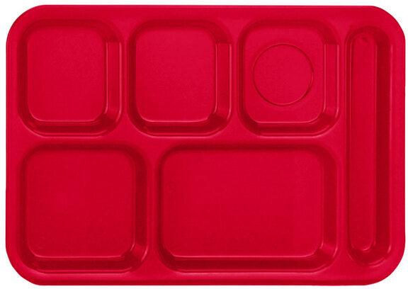 Vollrath - 6-Compartment Right-Handed Tray in Red - 2015-02