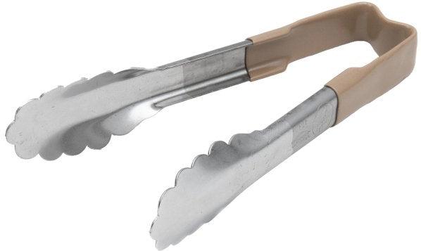 Vollrath - 6" One-Piece Scalloped Tongs with Ivory Handle - 4780660