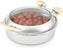 Vollrath - 6-Quart Intrigue® Glass-Top Round Stainless Steel Induction Chafer, 15.5