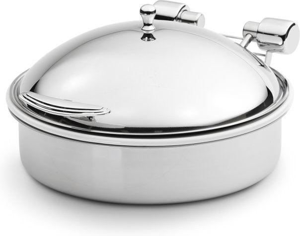 Vollrath - 6-Quart Intrigue® Solid-Top Round Stainless Steel Induction Chafer - 46123