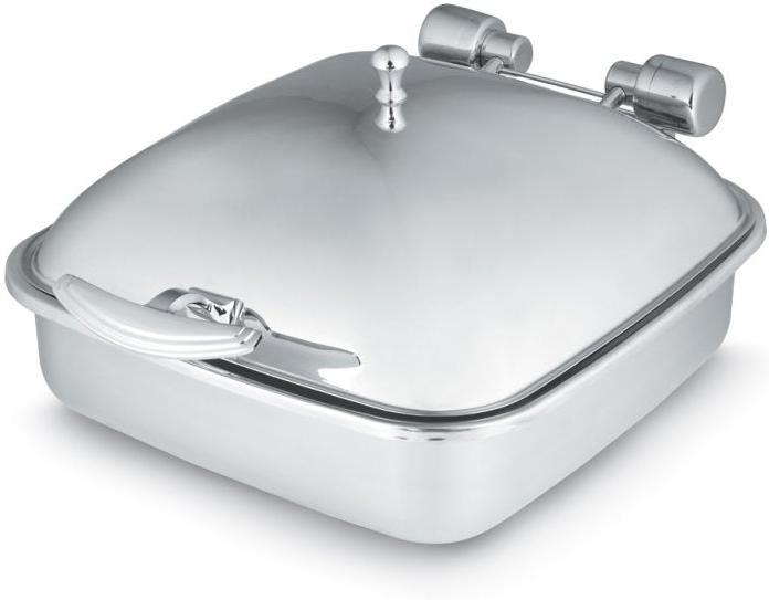 Vollrath - 6-Quart Intrigue® Solid-Top Square Stainless Steel Induction Chafer - 46132