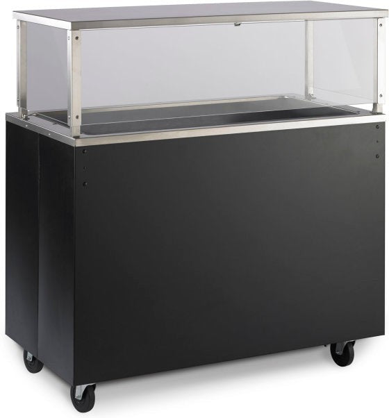 Vollrath - 60" 2-Series Black Portable Cold Food Station with Closed Storage Base and Door - 39718