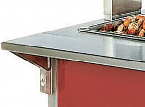 Vollrath - 60" Stainless Steel Non-Folding Plate Rest With Mounting Kit For 2-Series Utility Station - NF38994