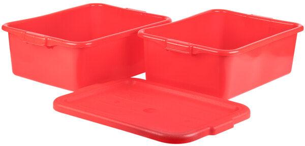 Vollrath - 7" Deep Traex® Drain Box Set in Red - 1507-C02