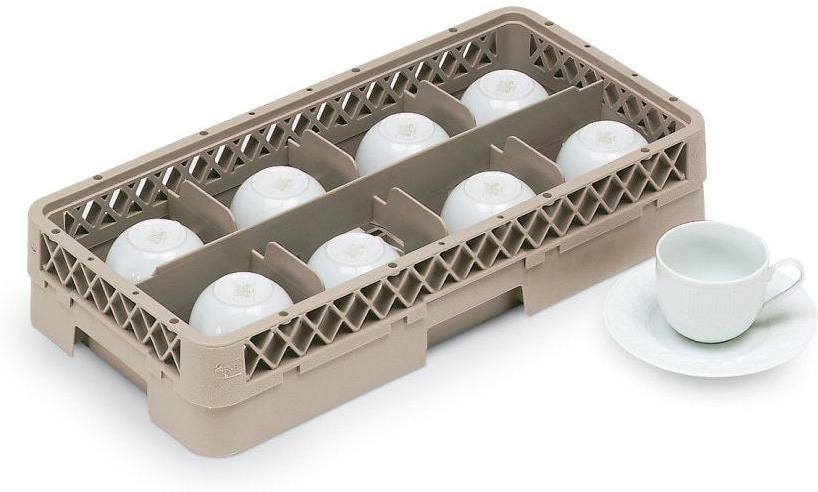 Vollrath - 8-Compartment Traex® Half-Size Glass Rack with 2 Risers - HR1B1B