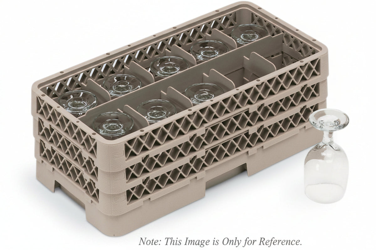 Vollrath - 8-Compartment Traex® Half-Size Glass Rack with 6 Risers - HR1B1BBBBB