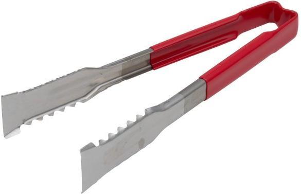 Vollrath - 9 ½" One-Piece Tongs with and Red Handle - 4790940