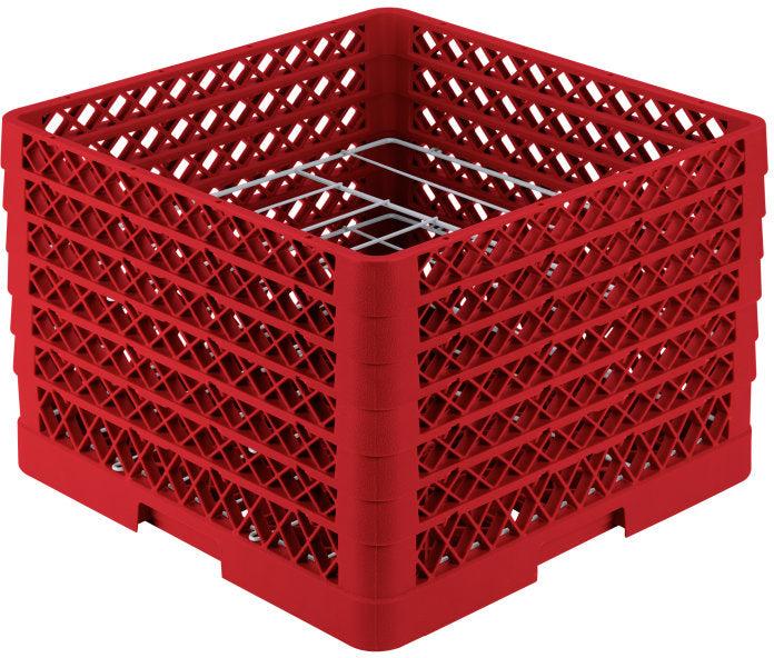 Vollrath - 9-Compartment Traex® Plate Crate® Warewashing System in Red - PM0912-6-02