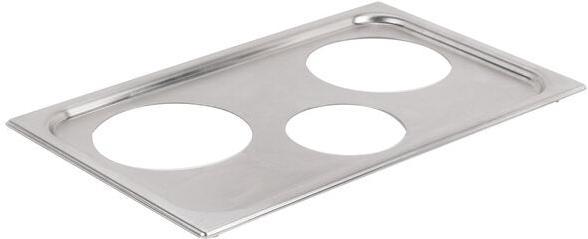Vollrath - Adaptor Plate with One 4 ⅞" Cutout and Two 6 ⅜" Cutouts - 19193