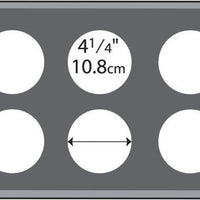 Vollrath - Adaptor Plate with Six 4 ¼" Round Cutouts - 19195