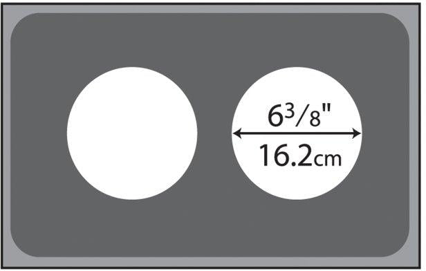 Vollrath - Adaptor Plate with Two 6 ⅜" Round Cutouts - 19190