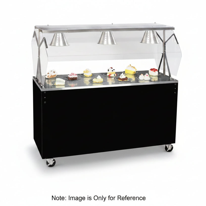 Vollrath - Affordable Portable Utility Station with Buffet Breath Guard, 60" in White with Storage and Door - 38726W
