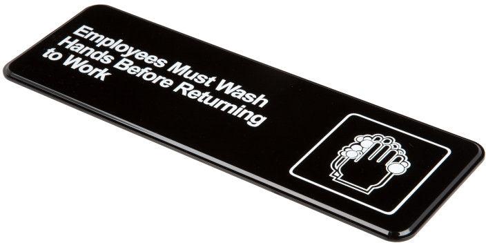 Vollrath - "Employees Must Wash Hands Before Returning to Work" Symbol Sign - 4530