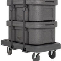 Vollrath - Flatbed Utility Dolly Dark Gray With 5” Casters And Straps - 1694