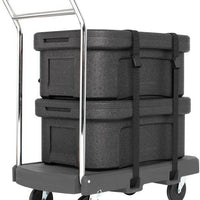 Vollrath - Flatbed Utility Dolly Dark Gray With 5” Casters And Straps - 1694