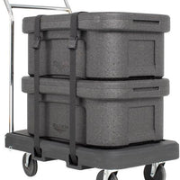 Vollrath - Flatbed Utility Dolly Dark Gray With 5” Casters And Straps - 1694