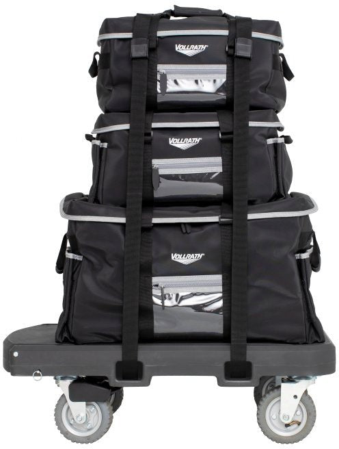 Vollrath - Flatbed Utility Dolly In Dark Gray With 6” Pneumatic Wheels, Straps - 1695-1