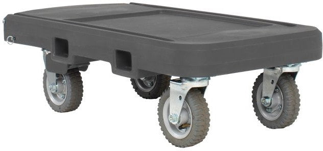 Vollrath - Flatbed Utility Dolly In Dark Gray With 6” Pneumatic Wheels, Straps - 1695-1