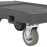 Vollrath - Flatbed Utility Dolly In Dark Gray With 6” Pneumatic Wheels, Straps - 1695-1