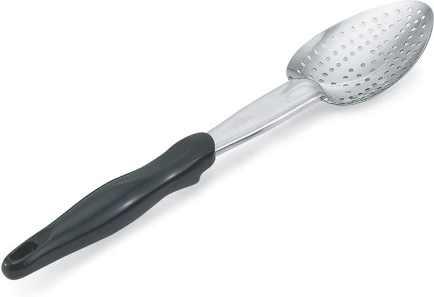 Vollrath - Heavy-Duty Perforated Basting Spoon with Black Handle - 64132