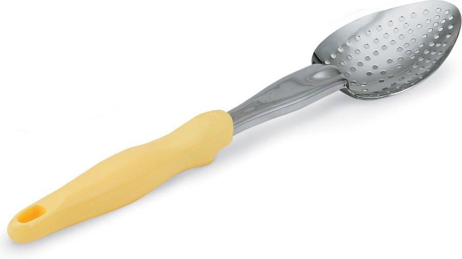 Vollrath - Heavy-Duty Perforated Basting Spoon with Yellow Handle - 6414250