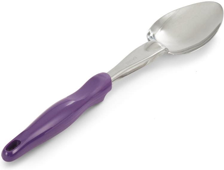 Vollrath - Heavy-Duty Solid Basting Spoon with Purple Handle - 6414080