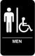 Vollrath - Men’s Handicap Accessible Bathroom Braille Symbol Sign - 5631
