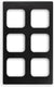 Vollrath - Miramar® Resin Template for Six Sixth-Size Miramar Contemporary Food Pans in Black - 8244318