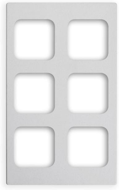 Vollrath - Miramar® Resin Template for Six Square Miramar Contemporary Food Pans in White Stone - 8244320