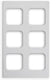 Vollrath - Miramar® Resin Template for Six Square Miramar Contemporary Food Pans in White Stone - 8244320