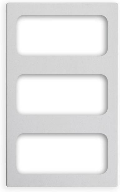 Vollrath - Miramar® Resin Template for Three Long Rectangular Miramar Contemporary Food Pans in White Stone - 8244220