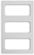 Vollrath - Miramar® Resin Template for Three Long Rectangular Miramar Contemporary Food Pans in White Stone - 8244220