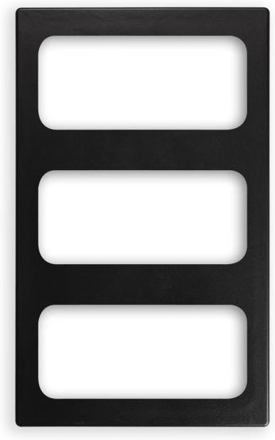 Vollrath - Miramar® Resin Template for Three Third-Size Miramar Contemporary Food Pans in Black - 8244218