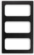 Vollrath - Miramar® Resin Template for Three Third-Size Miramar Contemporary Food Pans in Black - 8244218