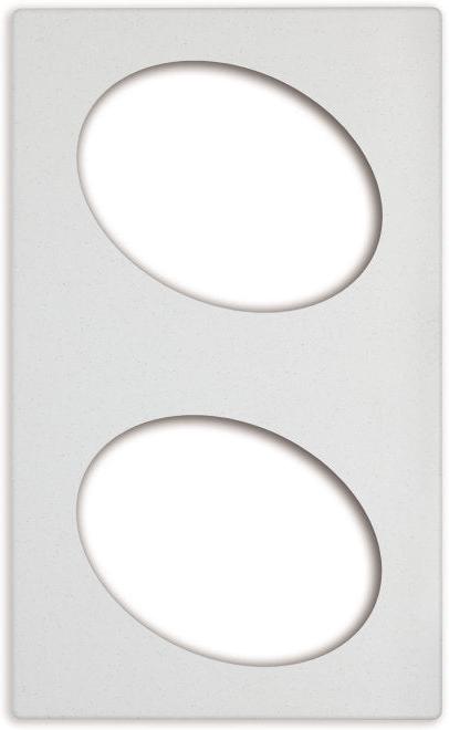 Vollrath - Miramar® Resin Templates for Decorative Pans, 12.75" Width, 21.12" Depth in White Stone - 8240320