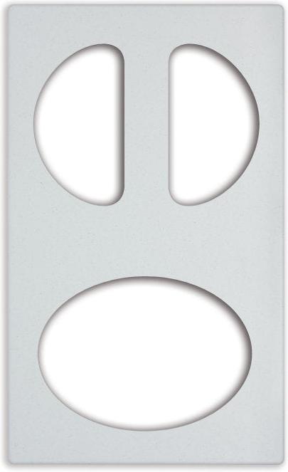 Vollrath - Miramar® Resin Templates for Decorative Pans, 12.75" Width, 21.12" Depth in White Stone - 8240420