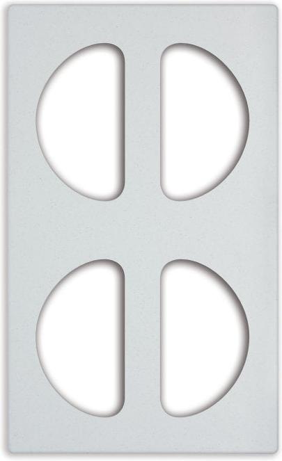 Vollrath - Miramar® Resin Templates for Decorative Pans, 12.75" Width, 21.12" Depth in White Stone - 8241320
