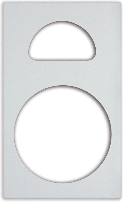 Vollrath - Miramar® Resin Templates for Decorative Pans, 12.75" Width, 21.12" Depth in White Stone - 8241420