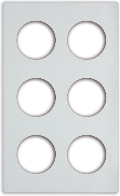 Vollrath - Miramar® Resin Templates for Decorative Pans, 12.75" Width, 21.12" Depth in White Stone - 8241920